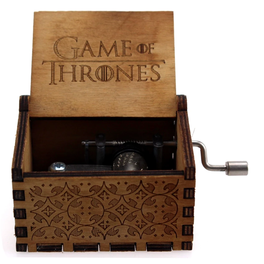 Game of Thrones Творческий антикварная резная деревянная игра престолов музыкальная шкатулка, Красавица и Чудовище рождественский подарок, подарок на год, подарок на день рождения - Цвет: Game of Thrones