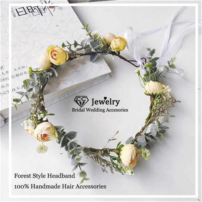 CC свадебная повязка для волос ювелирные изделия на голову с цветком обручальные