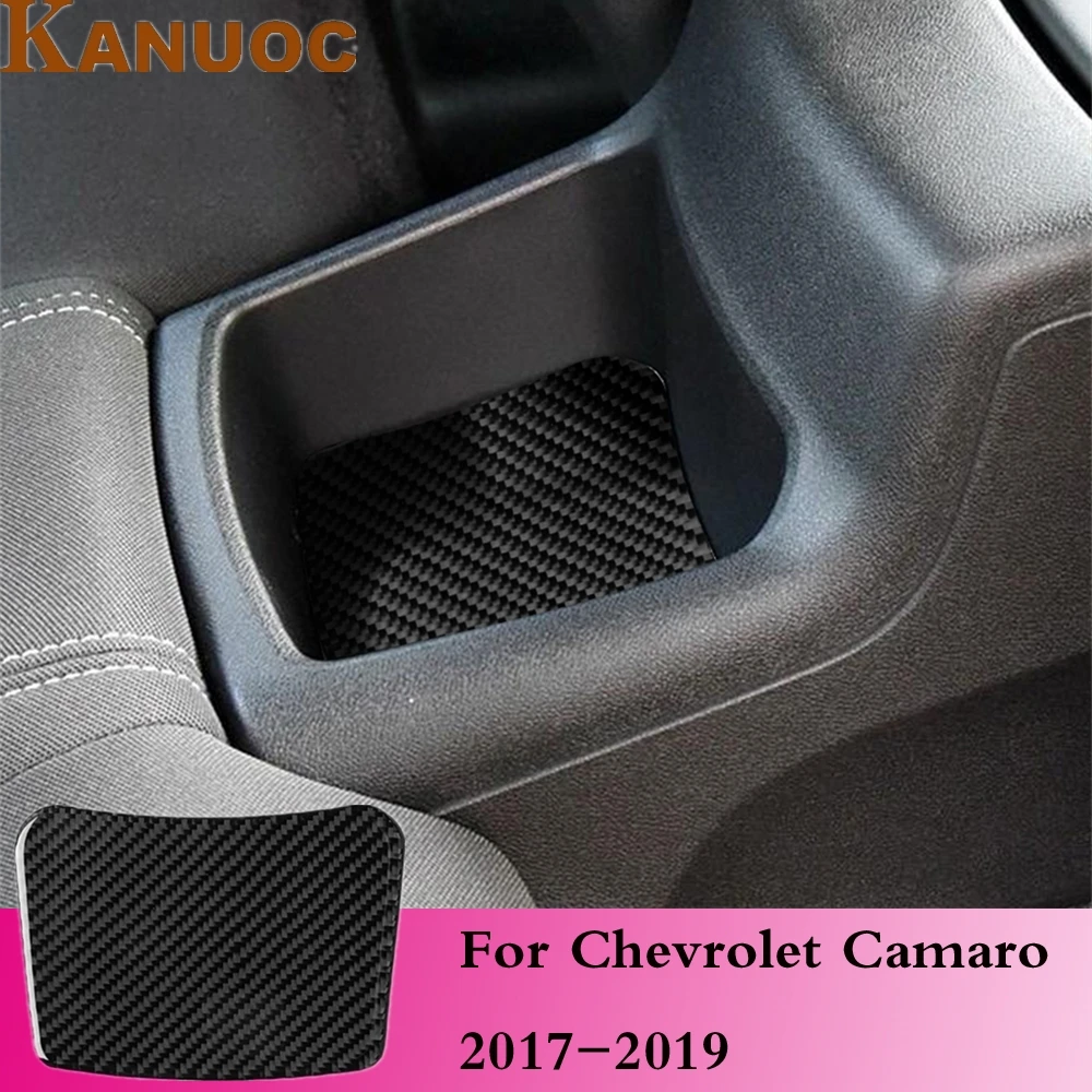 Наклейка из углеродного волокна на заднюю крышку подлокотника для Chevrolet Camaro 2017 2019