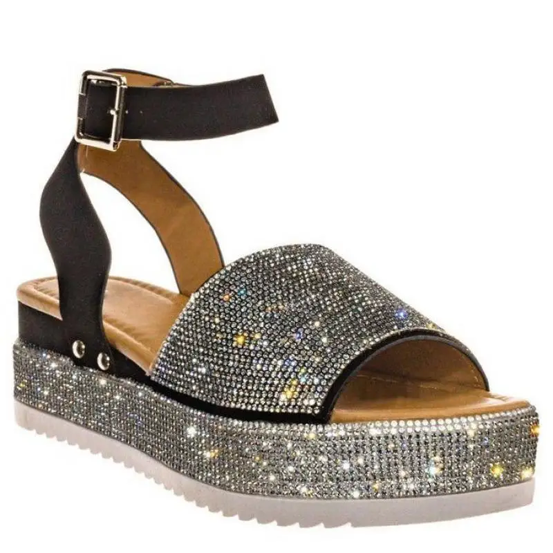 

New Women Sandals Fashion Shoes Lightweight Non Slip Summer Designer Sequined Cloth