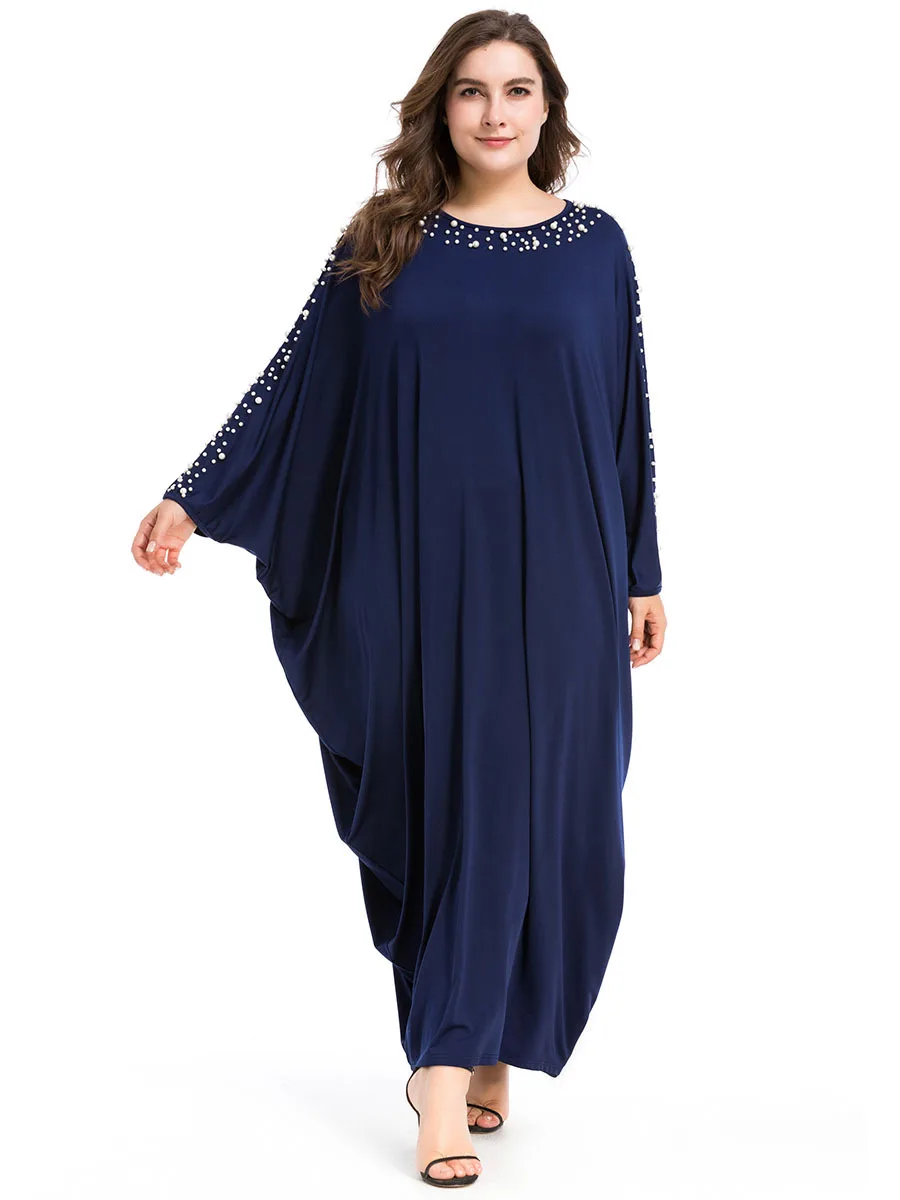 Размера плюс качественное Новое арабское элегантное свободное Абая кафтан