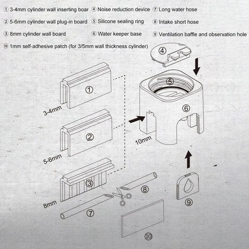 

Useful Automatic Add Water Device Aquarium Fish Tank Wall Mounted Water Replenisher For Water Level Adjustment