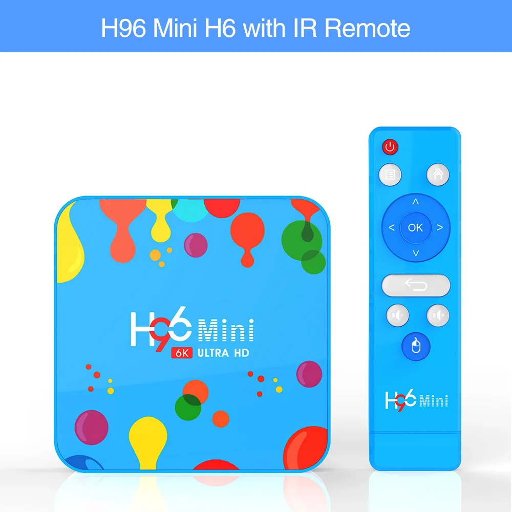 H96 Мини Android 9,0 ТВ приставка Allwinner H6 6K H.265 USD3.0 двойной Wifi HDR Поддержка Google плеер Youtube телеприставка 4 ГБ 32 ГБ 128 ГБ