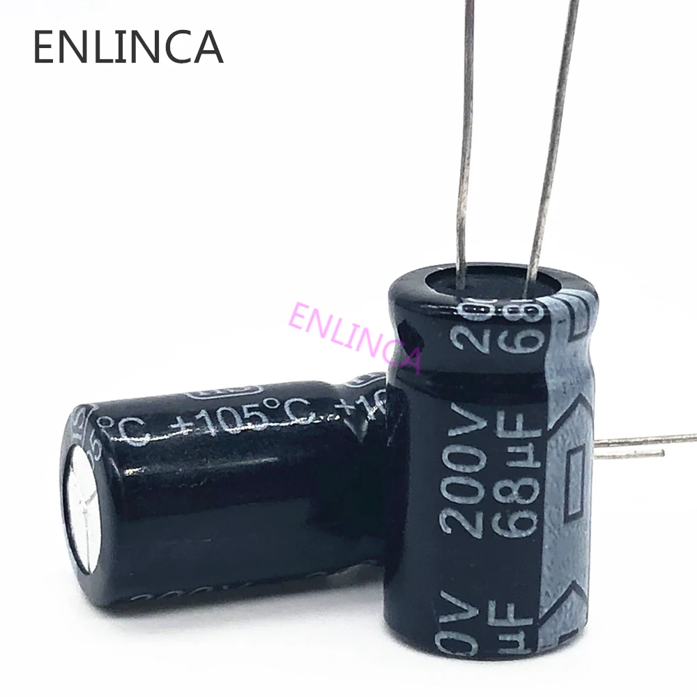20 шт./лот 68 мкФ 200 в алюминиевый электролитический конденсатор Размер 13*20 т24