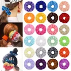 Модная эластичная бархатная резинка для волос, разноцветная Женская резинка для волос, заколка для конского хвоста, головной убор 062