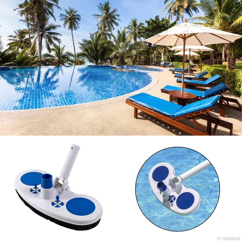 

Swimming Pool Cleaning Flat Brushes 13" Plastic Bristle Vacuum Cleaner Suction Head Multipurpose Tools for Cleans Wall Pool A24