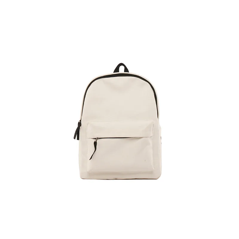 

College style all-match solid color student schoolbag simple boys sweet beauty student travel backpack