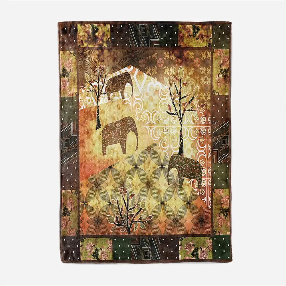 Одеяло ONGRYP Luxury Elephant - теплое мягкое плюшевое покрывало для дивана, кровати, путешествий и домашнего декора из уютного фланелевого покрывала.