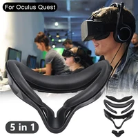 5in1 glasses face cushion durable anti leakage pu foam glasses nose pad goggles anti dirt protector for oculus quest accessories