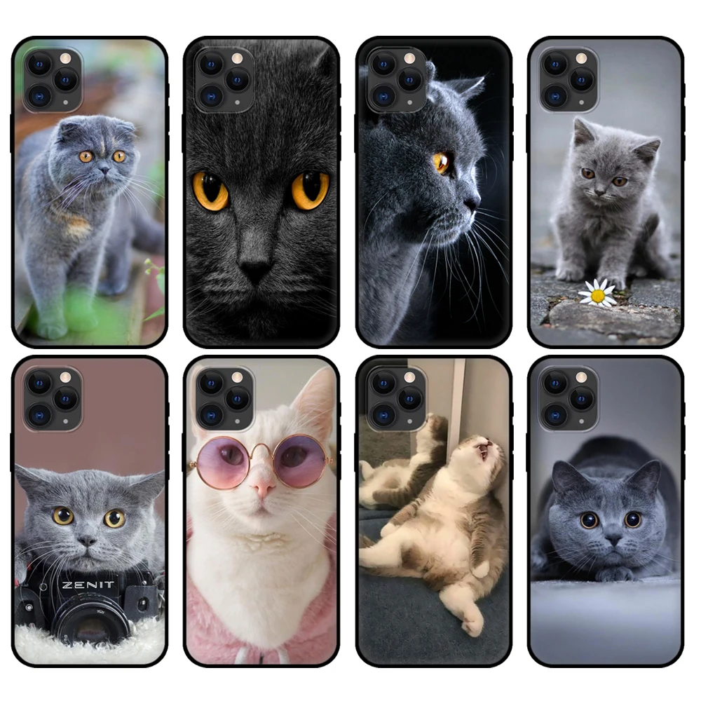 Черный чехол из ТПУ для iphone 5 5s se 6 6s 7 8 plus x 10 XR XS 11 pro MAX с изображением британского