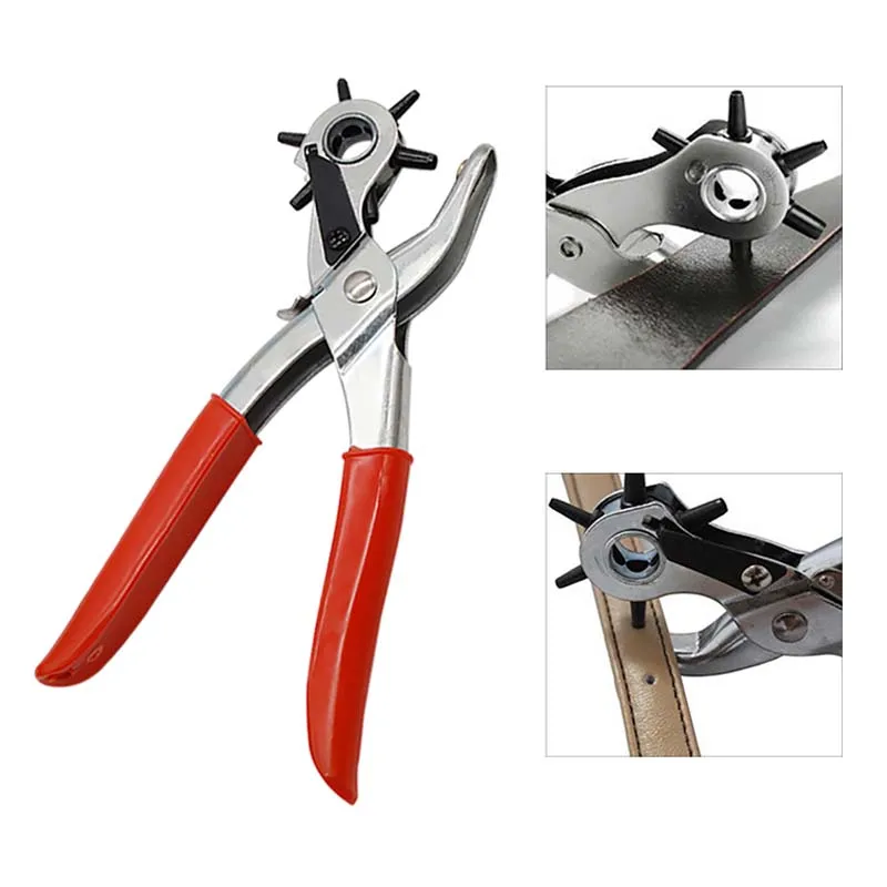 

Дырокол для кожаного ремня, плоскогубцы, дырокол, вращающаяся швейная машина, набор инструментов для сумок, ремешок для часов, бытовое кожев...