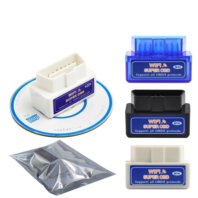 

ELM 327 WiFi Bluetooth-compatible OBD2 OBDII Car Diagnostic Scanner Code Reader Tool V1.5 A5KD