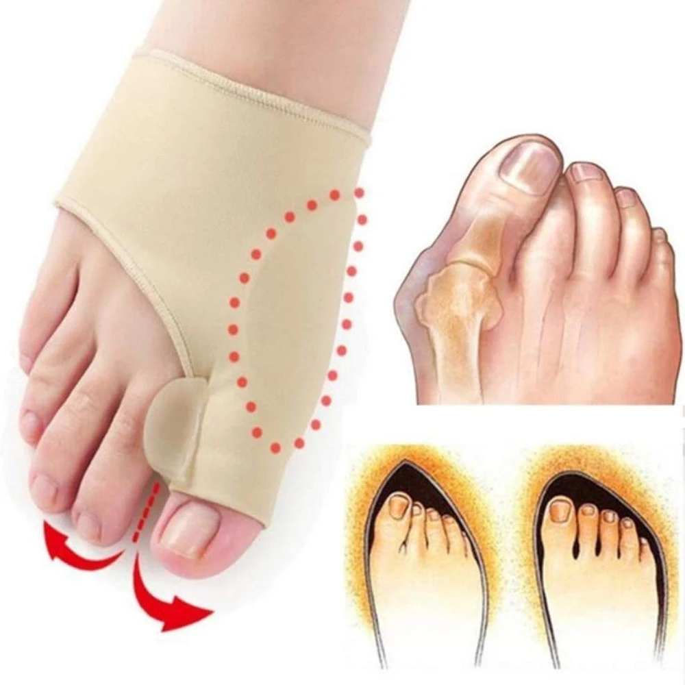 

1Pair Soft Toe Separator Hallux Valgus Bunion Corrector Orthotics Feet Bone Thumb Adjuster Correction Pedicure Sock Straightener