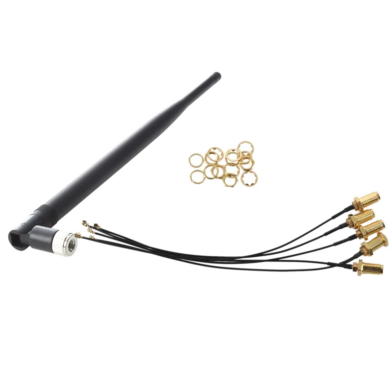 1 шт. 2 4 GHz 10DBi беспроводная WIFI бустерная антенна WLAN и 5 Соединительная WiFi Pigtail SMA Female