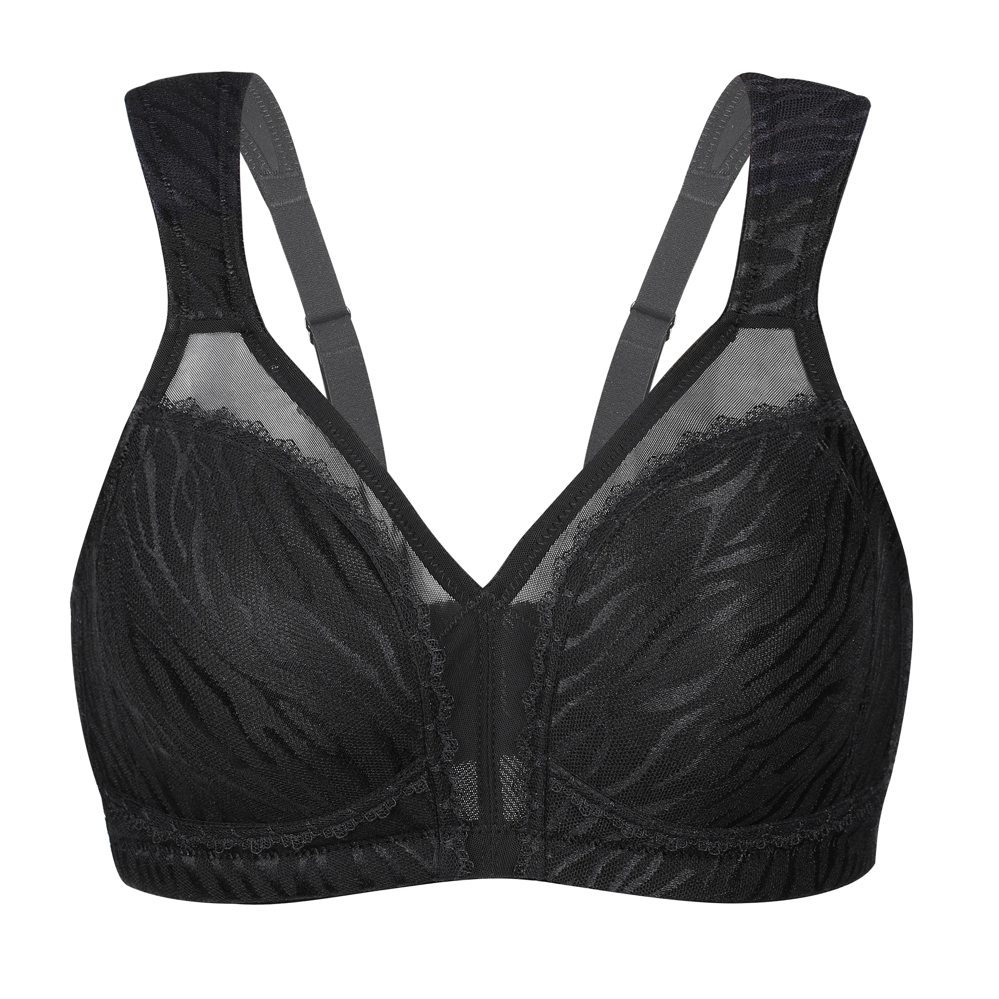 Бюстгальтер-минимайзер женский кружевной без косточек базовый Бралетт с чашкой F