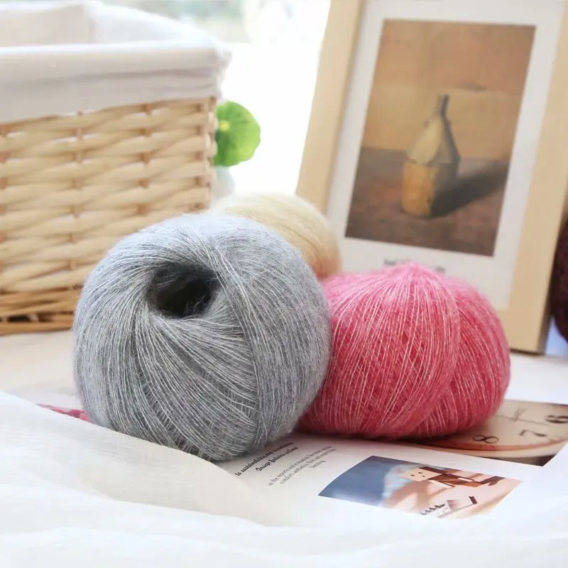 5 шт. х 20 г шелковая мохеровая пряжа недорогая вязальная Детская шерстяная для