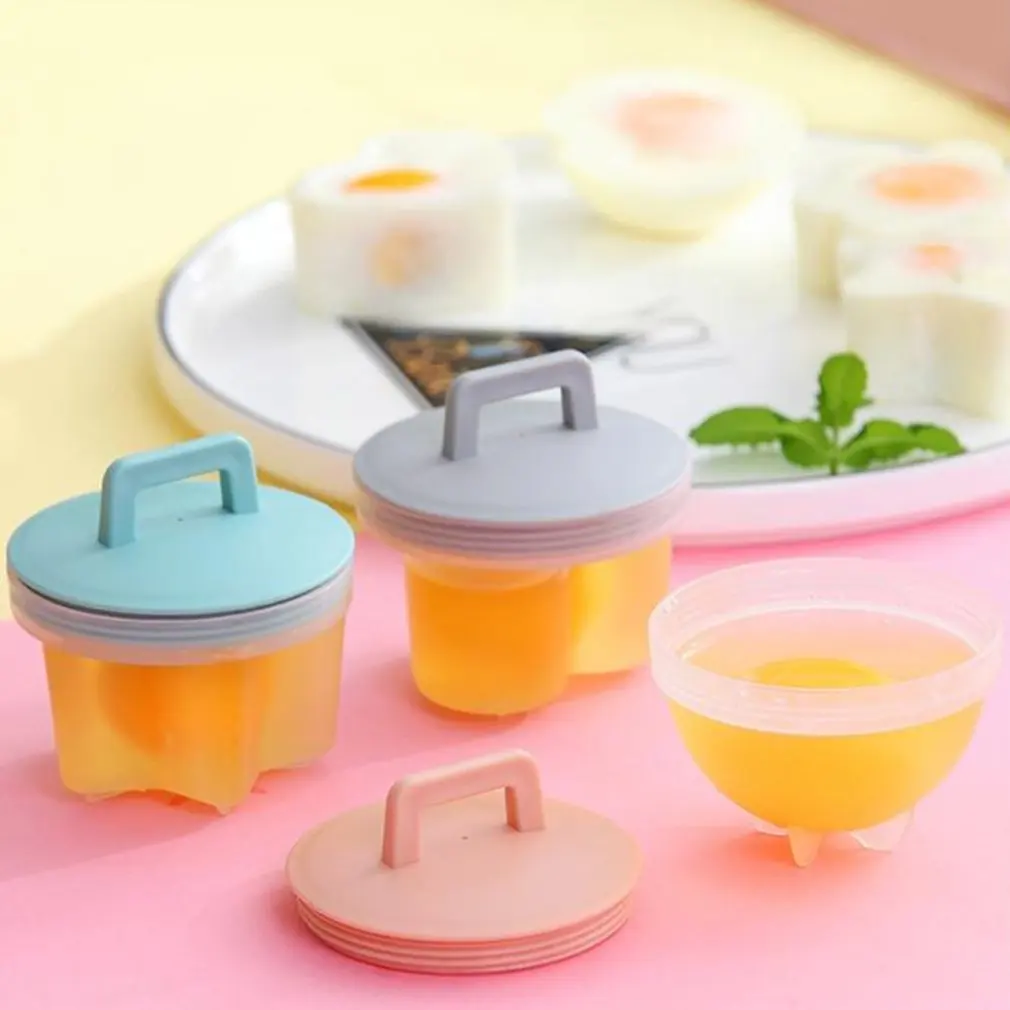 

4pcs set Non-stick Cup Egg Steamer PP Omelette Mold 4Pcs/Set with Handle Kitchen Accessories Multi purpose