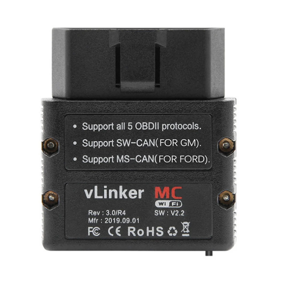 Автомобильный диагностический сканер Vgate Vlinker прибор OBD2 ELM327 V2.2 Wi Fi для