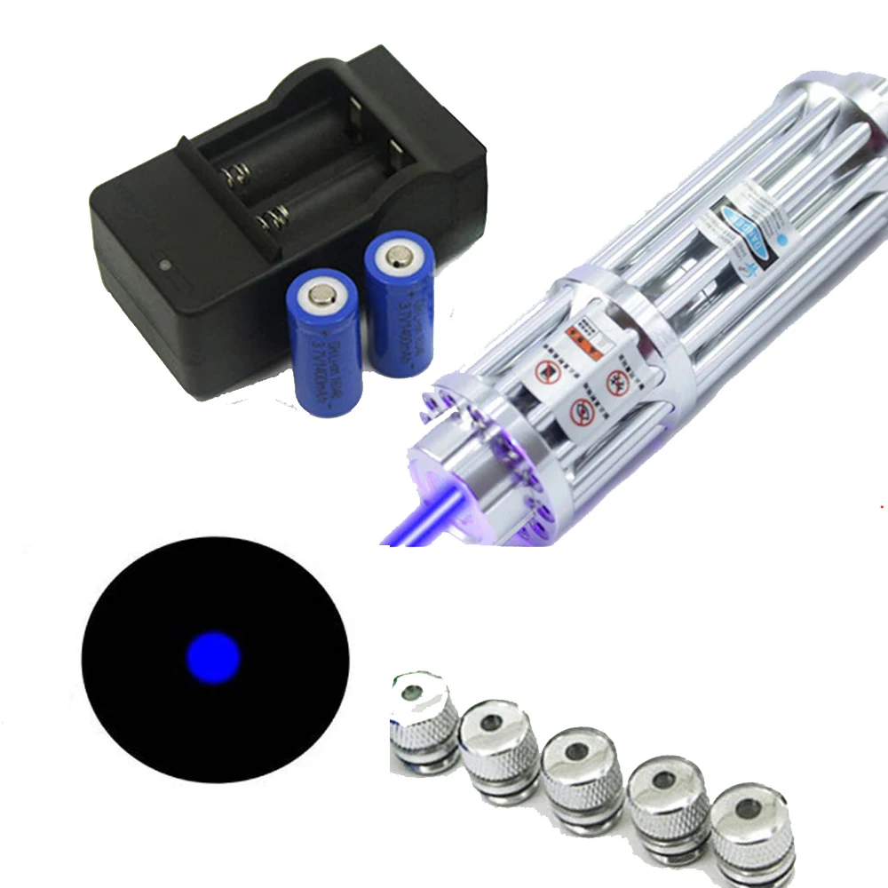 

High Power Most Powerful Blue Laser Pointer Military 450nm Laser Sight Pen Adjustable Focus Burning Paper Matches