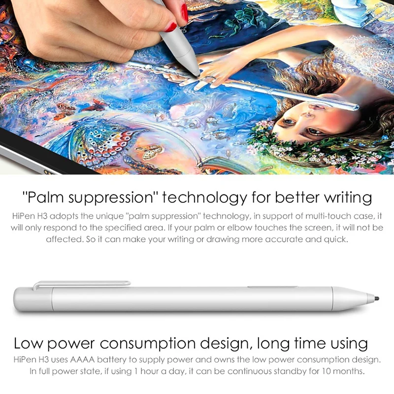 

H3 Press Pen for CHUWI MiniBook Stylus 60S Automatic Sleep 1024 Pressure Sensitivity Stylus Pen