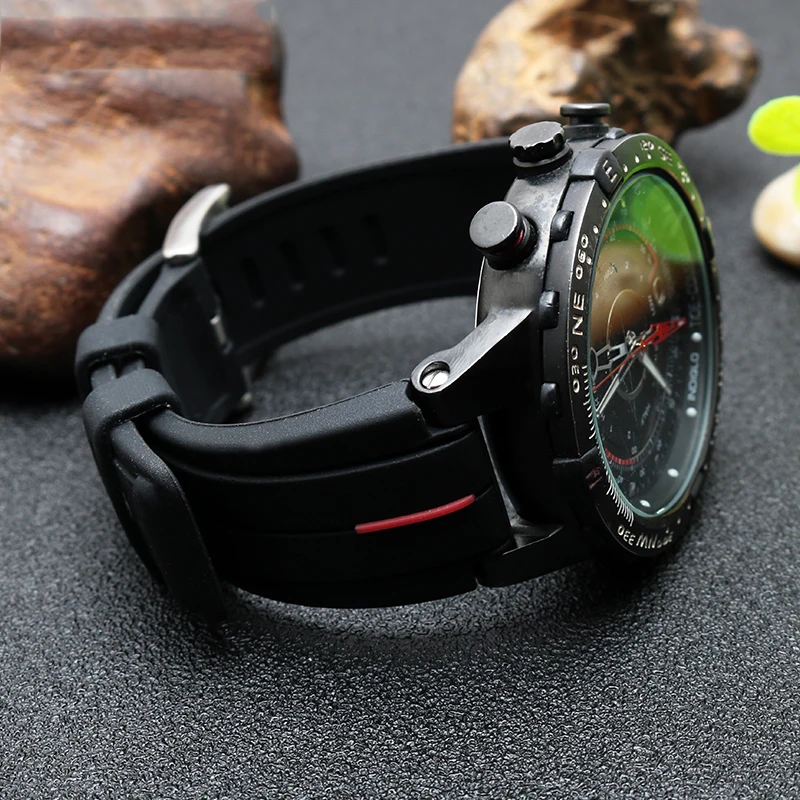 Ремешок резиновый для часов timex WATCHT2N720 T2N721 TW2T76300 черный водонепроницаемый