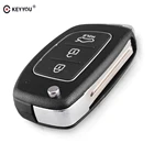 Корпус автомобильного ключа KEYYOU для mitsubishi, Hyundai Solaris ix35, ix45 Series 2, Verna, Santa Fe, складной, 3 кнопки, чехол брелока Дистанционного Управления