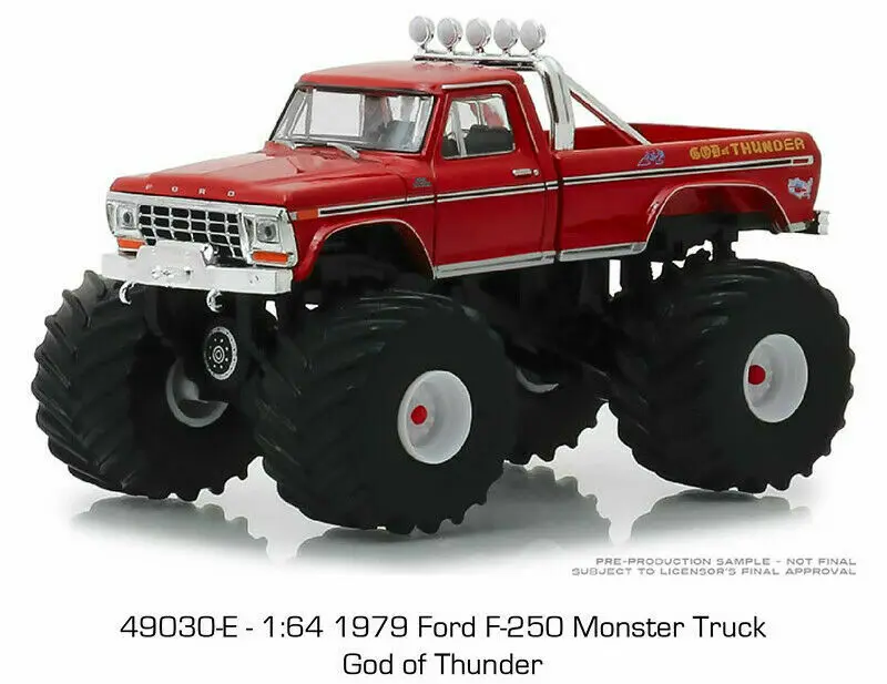 Зеленый светильник 1:64 Thunder 1979 Ford F 250 грузовик сплав игрушечный автомобиль игрушки