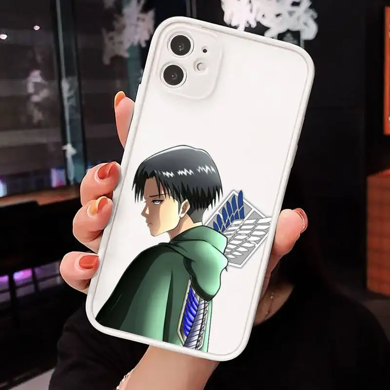 

Attack On Titan Anime Japanese Phone Cases Matte For iPhone 12 Mini 11 Pro XR XS Max 7 8 Plus X Hard PC Back Cover