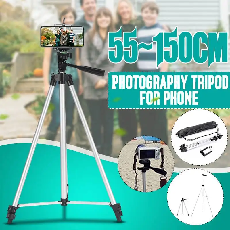 

Tripod For Mobile Tripod Camera Lightweight Portable Desktop Phone Stand Holder Smartphone Tripod For Camera Phone 55-150cm