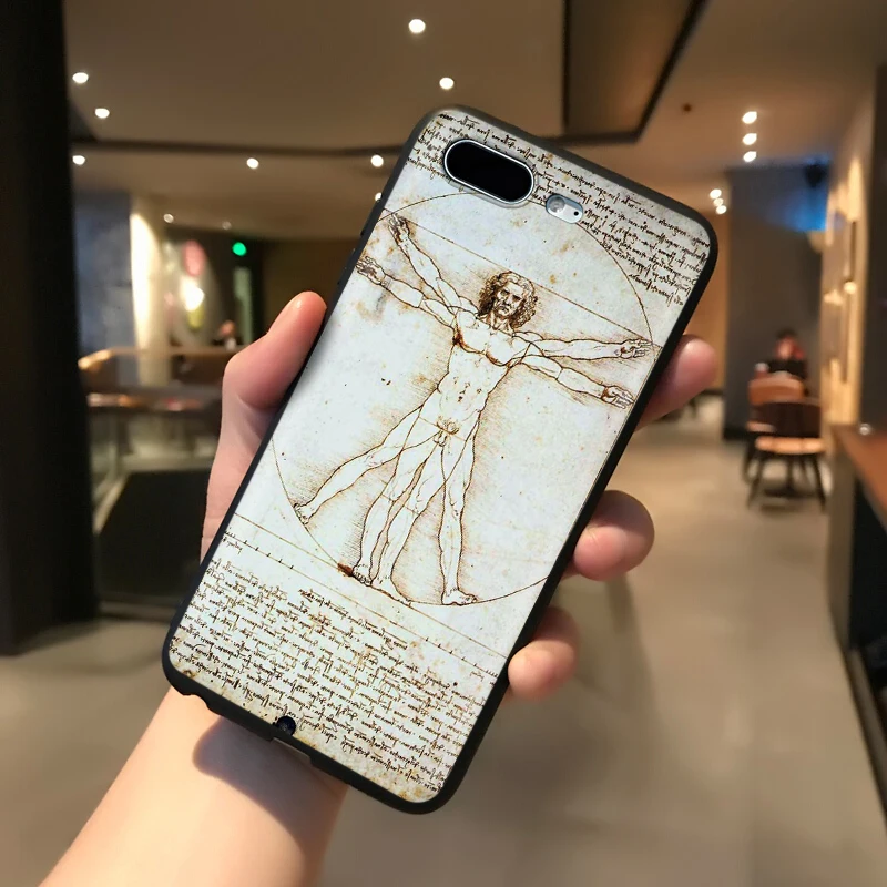 Мягкий силиконовый чехол YIMAOC Leonardo da Vinci для iPhone 12 Mini 11 Pro XS Max XR X 8 7 6 6S Plus 5 5S SE |