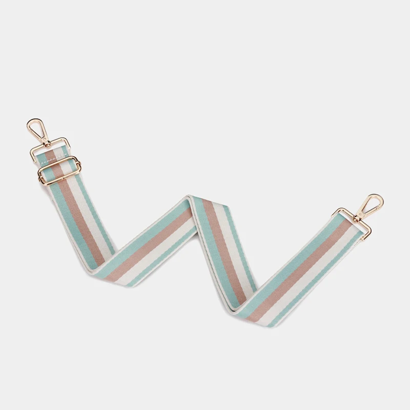 Ellovado Panelled Striped Belt Bags Strap for Women Fashion Adjustable Shoulder Handbag Strap Decorative Bags Accessories