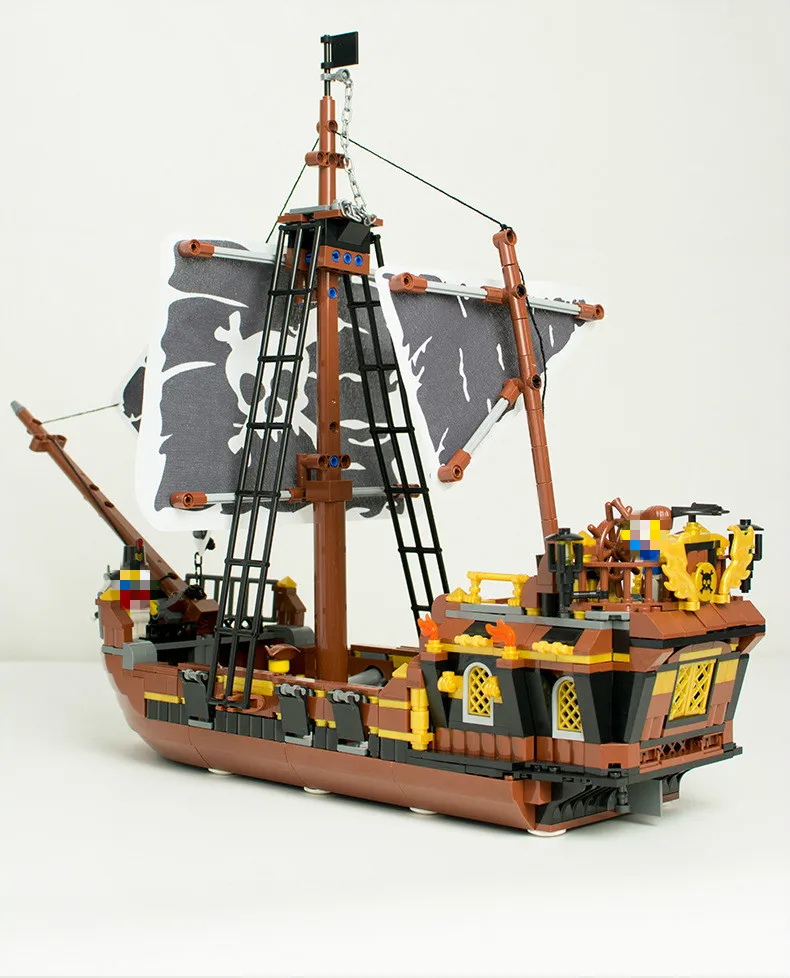 722 шт. пиратский комплект корабля модели строительные блоки большой размер