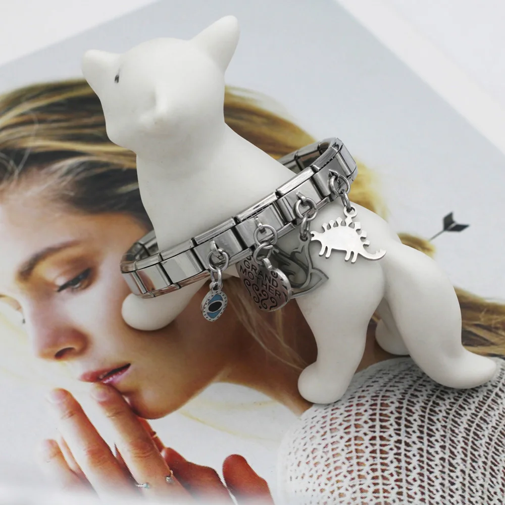 Оригинальный браслет 9 мм Hapiship из нержавеющей стали с подвеской в виде маргариток