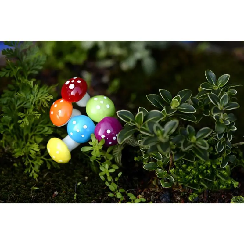 

100pcs Mini Foam Mushroom Garden Ornament Flower Pots Bonsai Micro Landscape Mini Mushroom Micro Landscape Bonsai Accessories