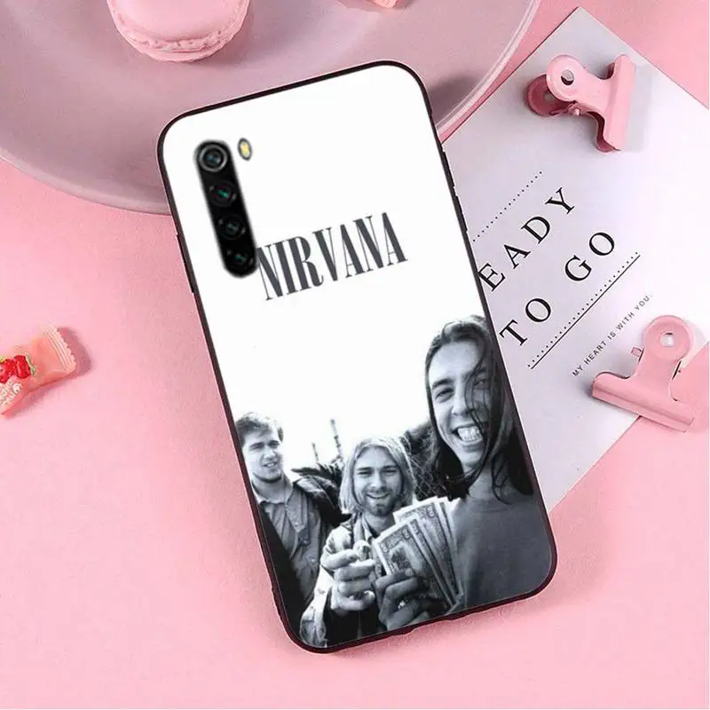

American rock band Nirvana case coque fundas etui for xiaomi note max mi 3 7 8 9se Redmi 7 7a 8 8t 10 pro lite cases cover