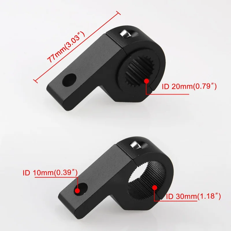 

2PCS Spotlight Fixture Bracket Cross Country Led Horizontal Bar Fixture Mounting Kit For ATV, UTV And Truck #2