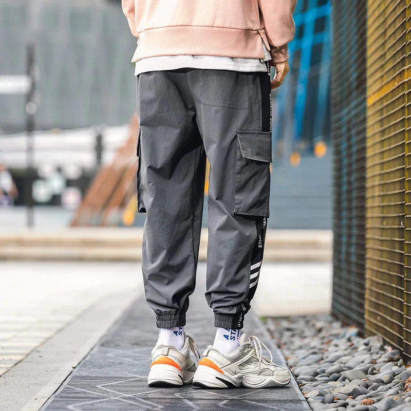 

Onnestun Pants Men 2020 Spring summer New Harajuku Men Pants Sweatpant Hip Hop Side pocket Trousers Man Streetwear Jogger Pants