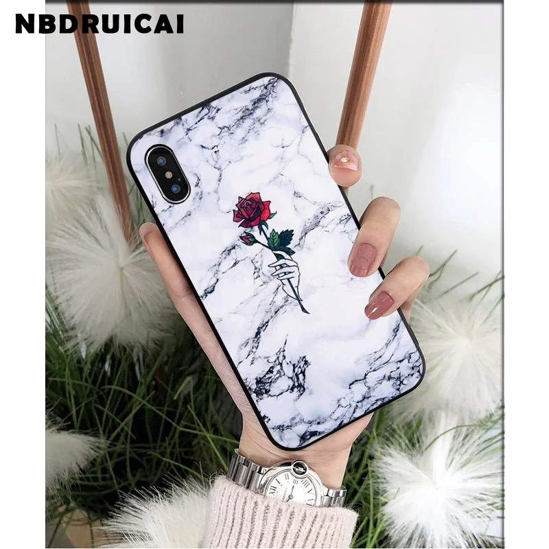 Дизайнерский чехол высокого качества NBDRUICAI Art Modern Design Flower Rose для iPhone 11 Pro XS MAX 8 7 6 6S Plus X 5 5S SE XR.