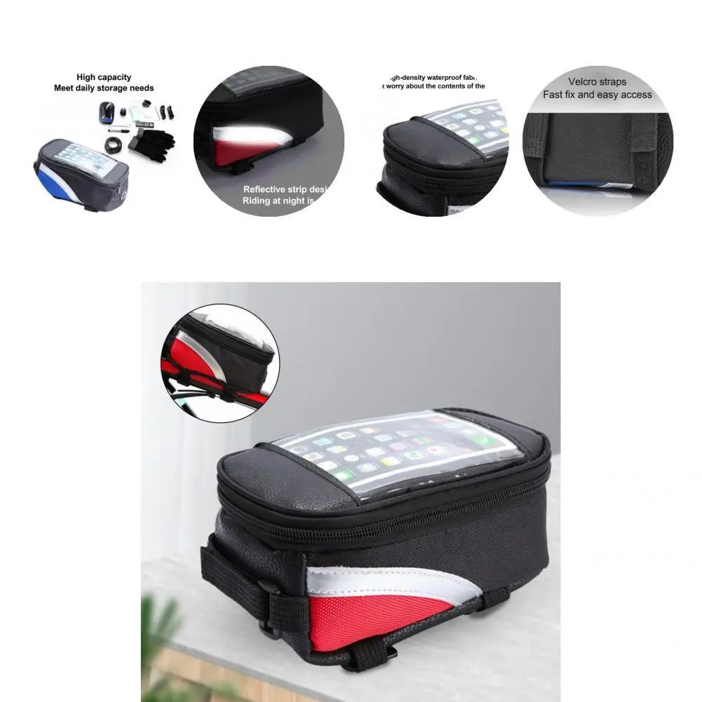 

Cycling Front Bag Practical Storage Pouch Wear Resistant Bike Frame Storage Bag for Riding Bike Bag Bike Frame Bag
