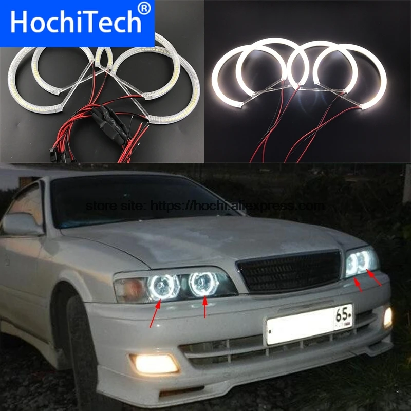 4 шт./компл. отличный SMD 5050 Светодиодный белый комплект Фар halo angel demon eyes для Toyota X100