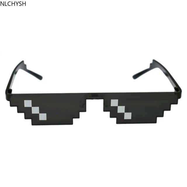 Солнцезащитные очки игрушка-розыгрыш хулиганская жизнь мозаичные полоски