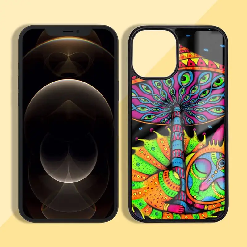 

Colourful Psychedelic Trippy Phone Case Silicone TPU+PC For iPhone11 12 mini Pro MAX 7 8 Plus X XR XS Samsung S20 10 9 8 Plus