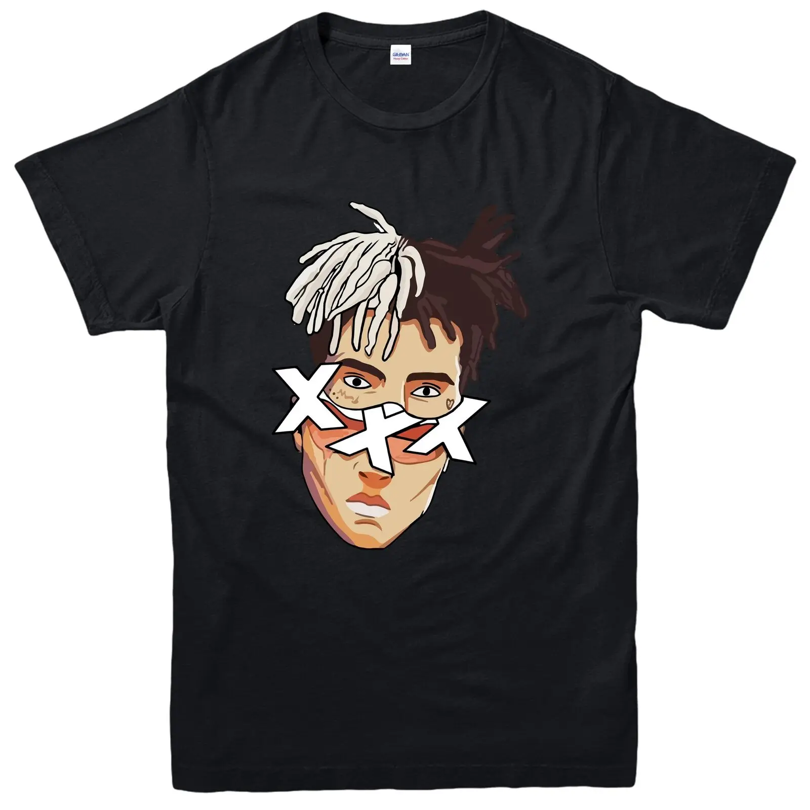 Xxxtentacion футболка с вырезом лица хип хоп Рок ловушка музыка эмо рэп Футболка