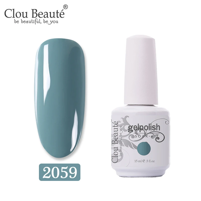 2059 Clou Beaute 15 мл цветной гель-краска УФ-гель для ногтей замачиваемый светодиодный лак для ногтей Гель-лак для ногтей Полупостоянный лак для ногтей - Цвет: 2059