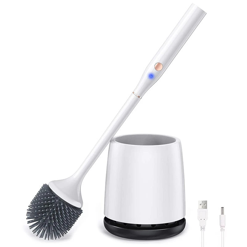 

Electric Toilet Brush and Holder, Automatic Bathroom Cleaning Brush, 360° Electric Spin Scrubber Toilet Brushes
