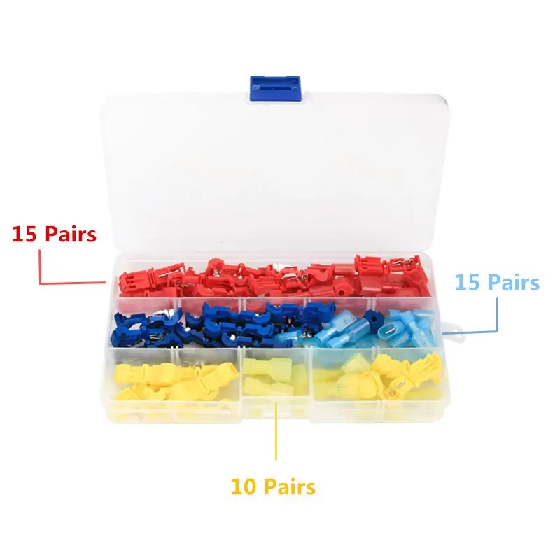 80Pcs 10 Вт, 30 Вт, 80 шт. Scotch Lock Электрический кабель Разъемы быстрого фиксатор соединения проводов на терминалы обжимные клещи для 0,5-4.0mm2 - Цвет: 80Pcs