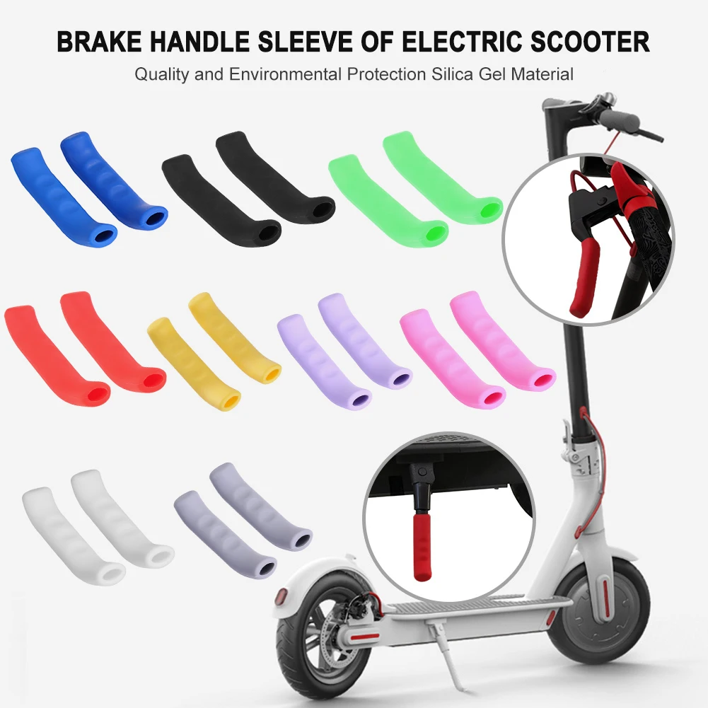 

2pcs Avoid Damaging Brake Sleeve Universal Handle Scooter Cover Anti-Skid Protector Silicone Bicycle Waterproof Tool