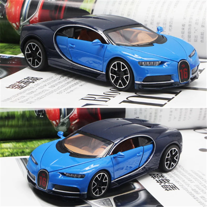 Коллекция 1:32 металлический сплав откатная модель Sportscar Bugatti Veyron 14 см литая модель игрушечного автомобиля дисплей для детей и взрослых