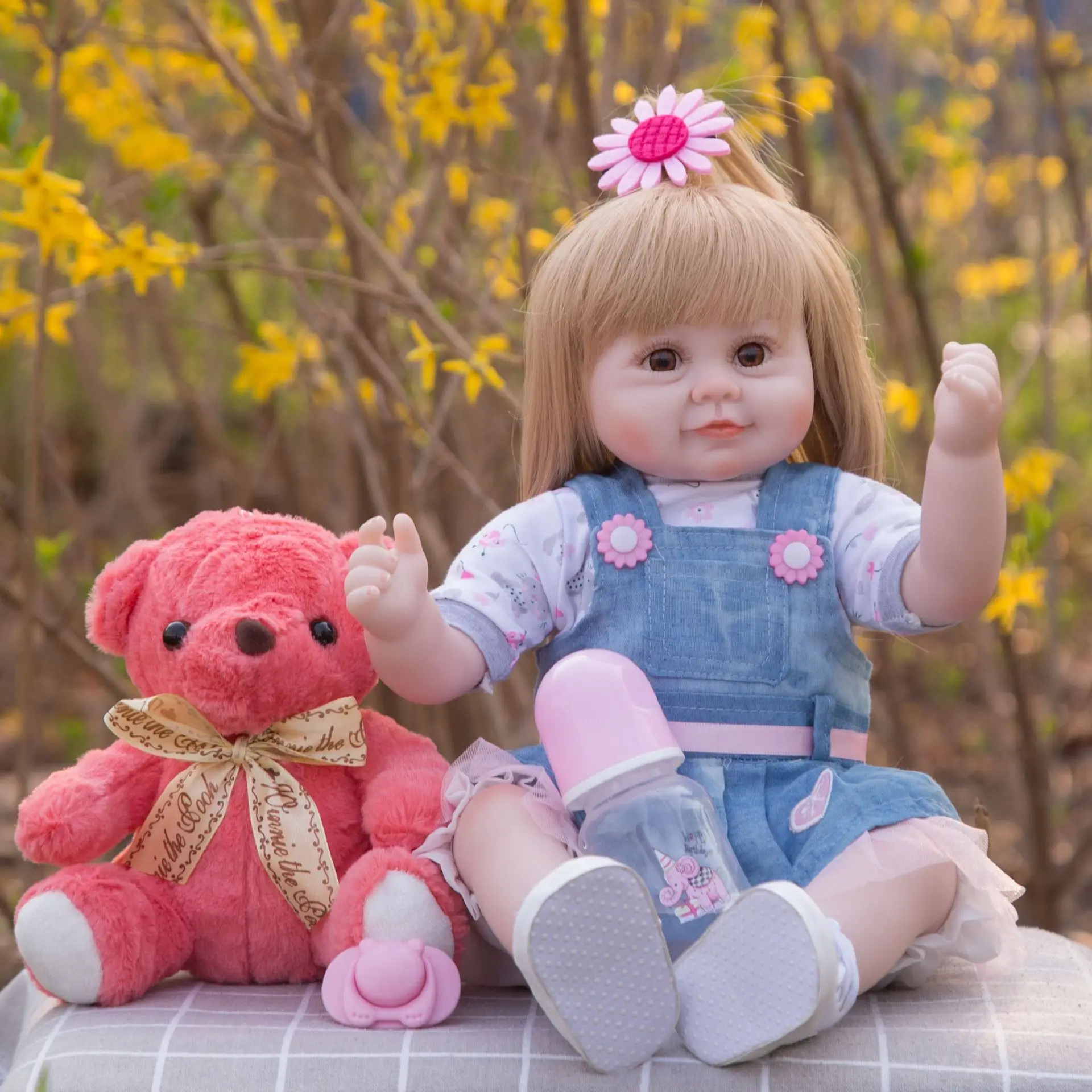 

KEIUMI Realistic 45cm Reborn Baby Dolls Cloth Body Lifelike Toddler Doll Original Dolls Toys for Girls Princess Newborn Doll New