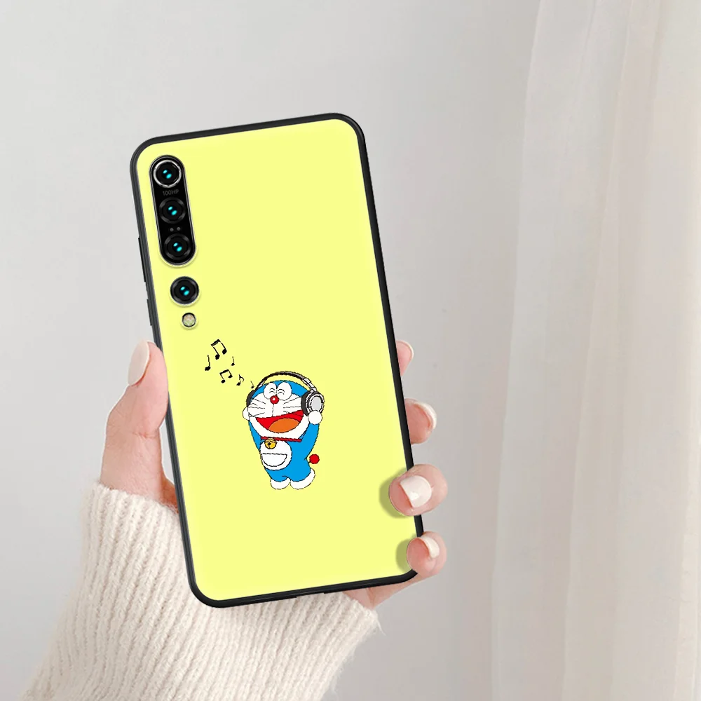 

cute cartoon cat doraemon Phone Case For Xiaomi Mi Note 10 A3 9 MAX 3 A2 8 9 Lite Pro Ultra black Etui Fashion Prime Tpu Funda